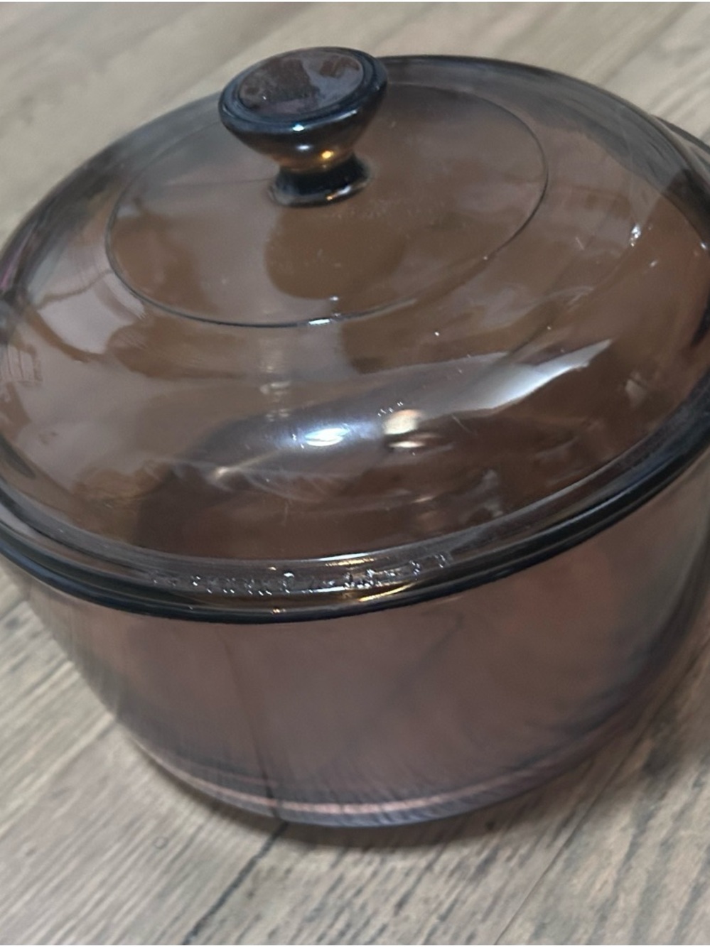 Corningware Smoky Brown Glass Canister with Lid